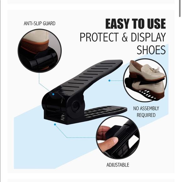 Shoe Slots Adjustable Shoe Organizer, 18 Piece - Picture 6 of 9